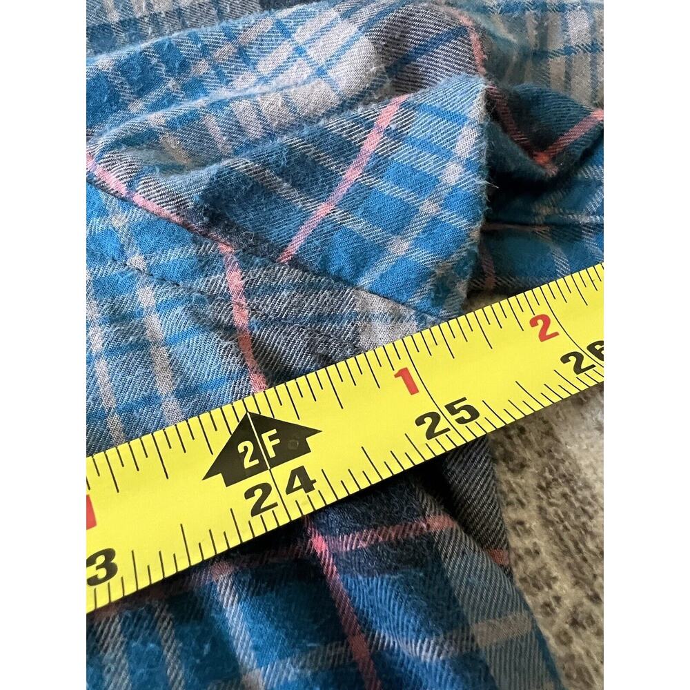 PATAGONIA Vintage Blue Plaid Flannel Button Down Organic Cotton Shirt - Picture 6 of 7